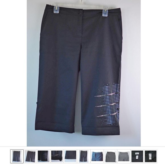 Izod Golf Classic Women sz 8 Black Sports Golf Outdoor Capri Active Pants - Picture 1 of 11